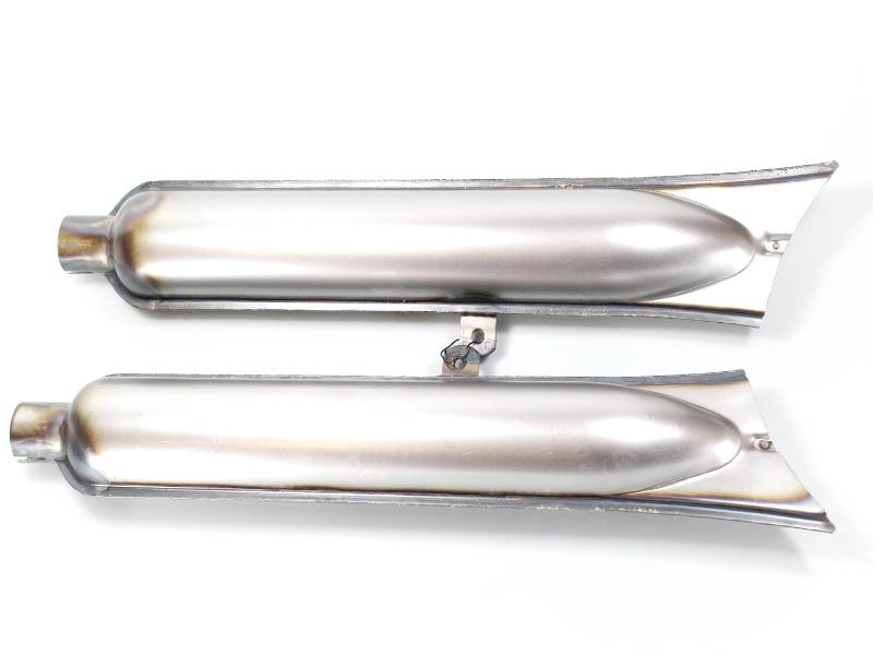 Auspufftöpfe, Auspufftopf (L+R) BMW R5 Motorrad, Rohzustand