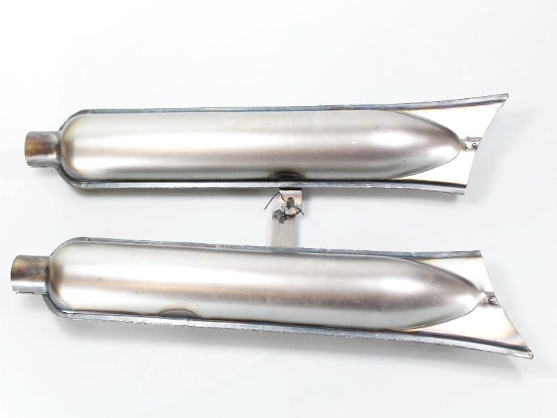 Auspufftöpfe, Auspufftopf (L+R) BMW R5 Motorrad, Rohzustand – Bild 6