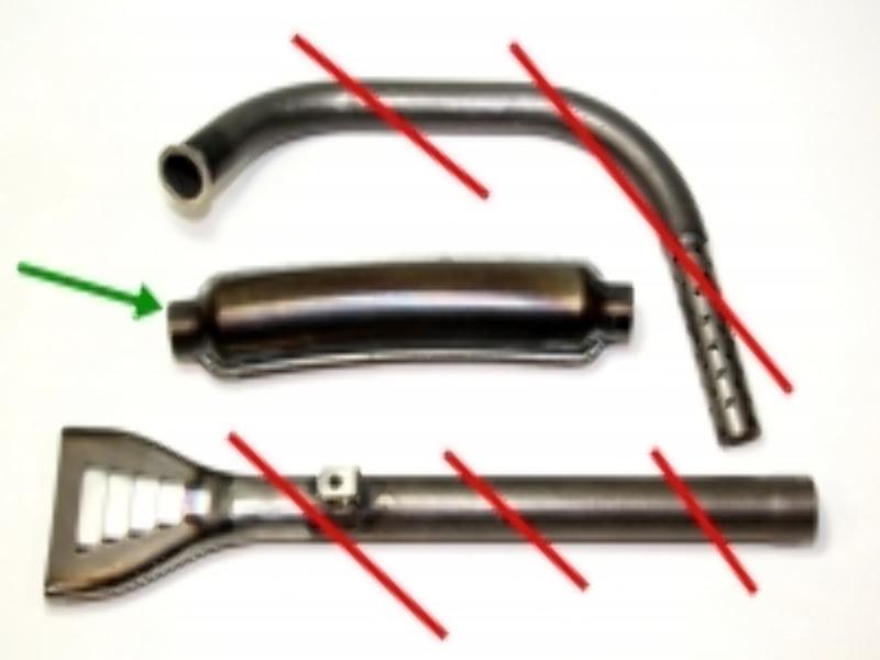 Mittelschalldämpfer für BMW R2 (Serie I, II, III, IV) Motorräder – Bild 2