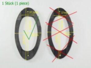 Gummi Sockel - Unterlage (147mm) für HELLA - Rückleuchte SBKR 1 für Zündapp KS 750, BMW R75 Motorräder