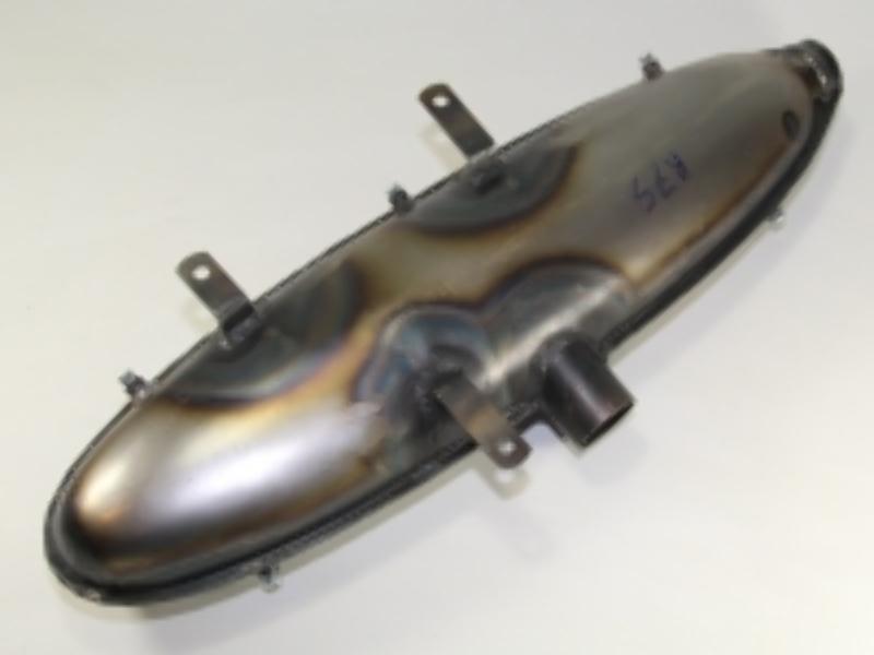 Auspufftopf ohne Schutzgitter für BMW R75 Motorrad Version I - Rohzustand