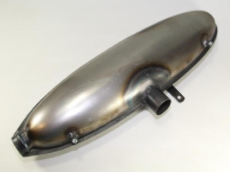 Auspufftopf ohne Schutzgitter für BMW R75 Motorrad Version I - Rohzustand – Bild 2