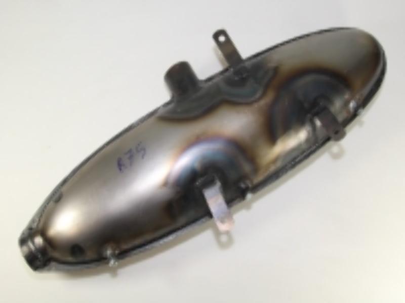 Auspufftopf ohne Schutzgitter für BMW R75 Motorrad Version I - Rohzustand – Bild 3