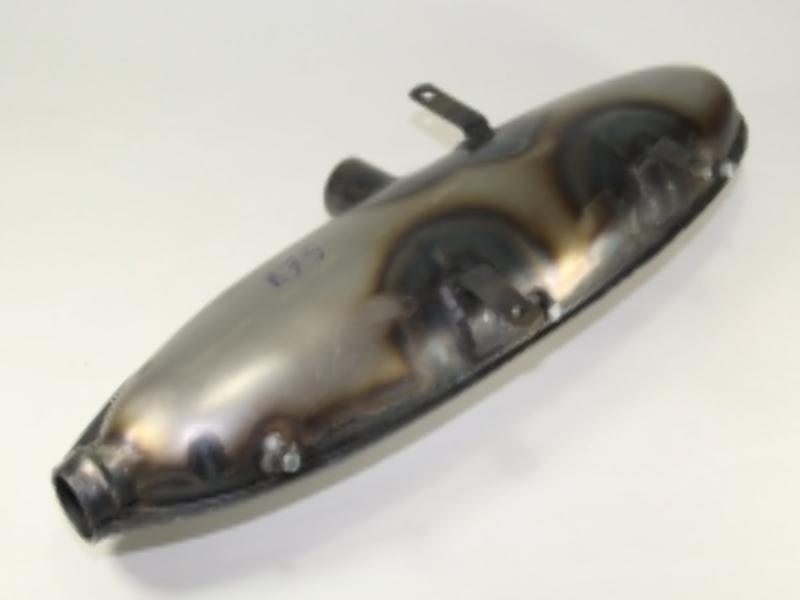 Auspufftopf ohne Schutzgitter für BMW R75 Motorrad Version I - Rohzustand – Bild 4