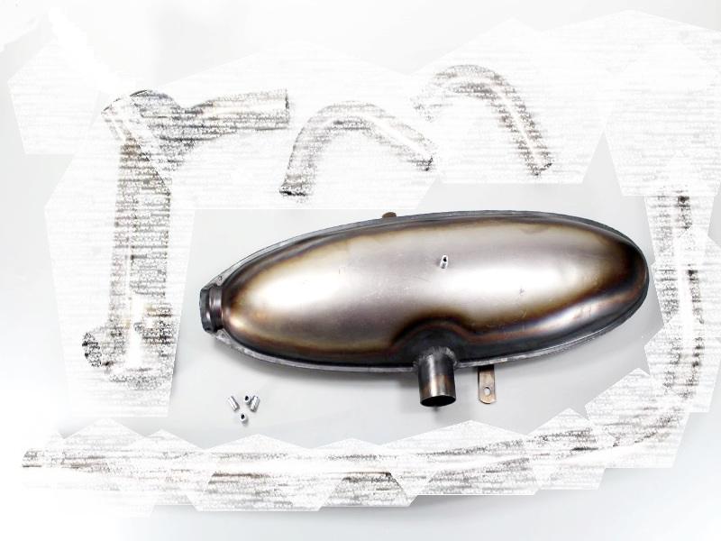 Auspufftopf ohne Schutzgitter für BMW R75 Motorrad Version I - Rohzustand – Bild 5
