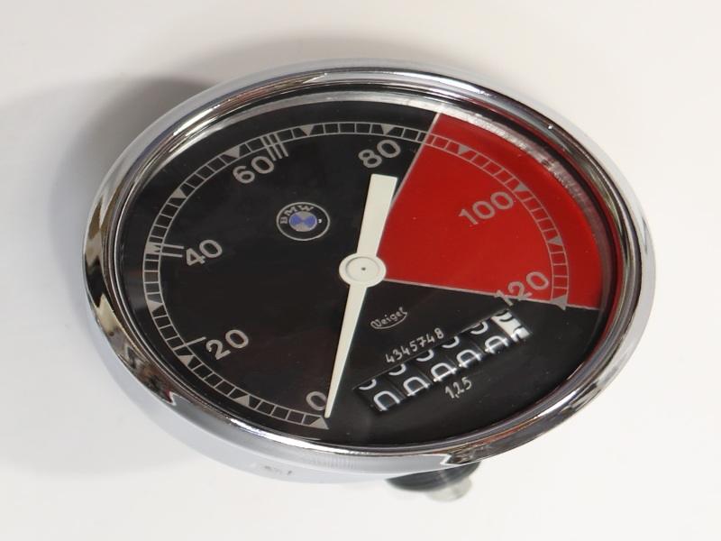 Tacho Wegzähler passend für BMW R12 WH Versionen Motorräder, bis 120km/h , 80mm, neu, Nachbau