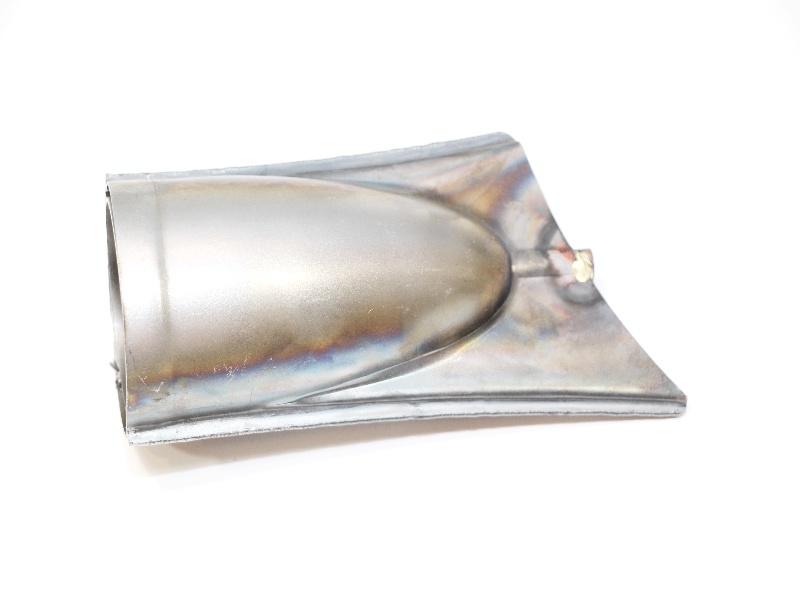 (1 Paar) Auspuffendtopf - Endtopf - Fichschwanz Form für DKW 250 NZ, 70mm, roh – Bild 2