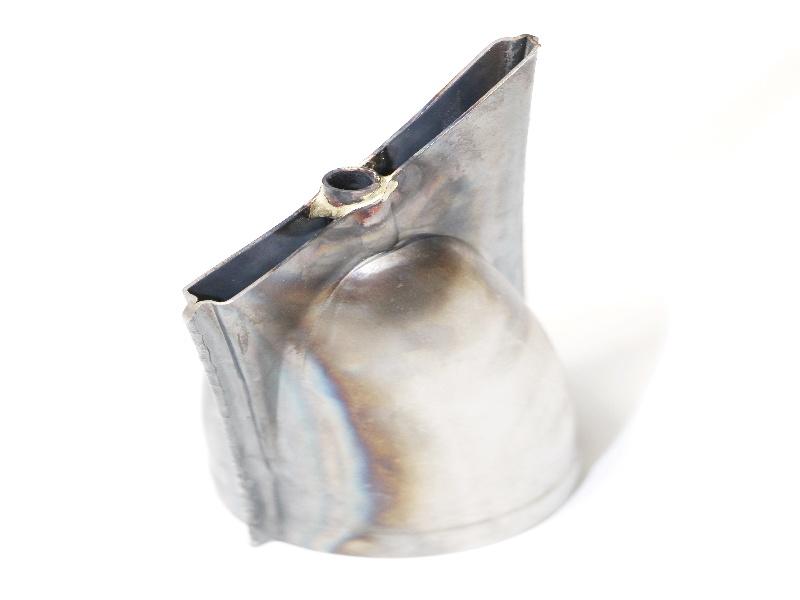 (1 Paar) Auspuffendtopf - Endtopf - Fichschwanz Form für DKW 250 NZ, 70mm, roh – Bild 4