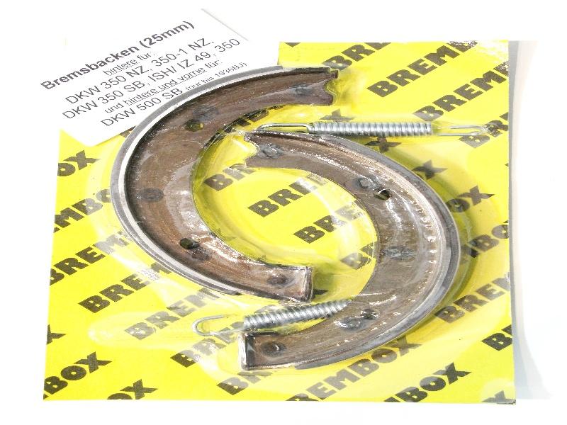 2 Bremsbacken Sätze (vorne und hintere) mit Feder DKW 350 NZ,350-1 NZ, ISH IZ 49 – Bild 4