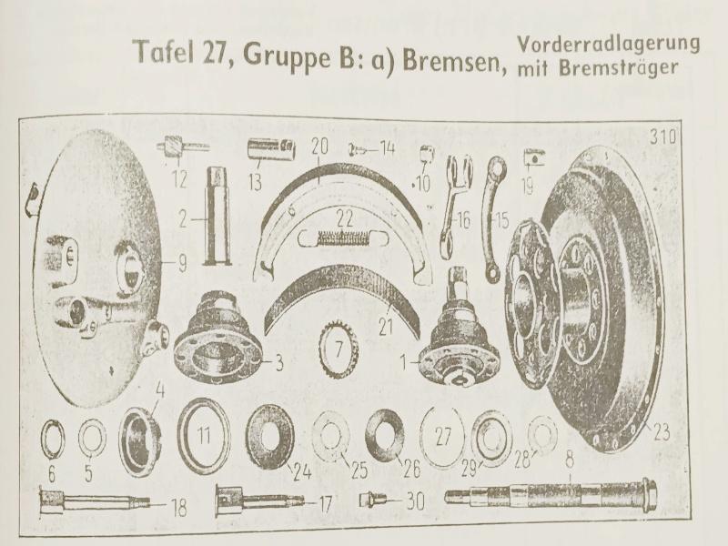 Bremsbacken Satz vorne/hinten 4 mm für ZÜNDAPP KS500, KS600, K500, K800 – Bild 5