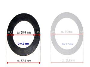 Gummi Dichtung für Tankdeckel BMW R12, R24, R51, R61, R71, R66, M72, D4,0mm