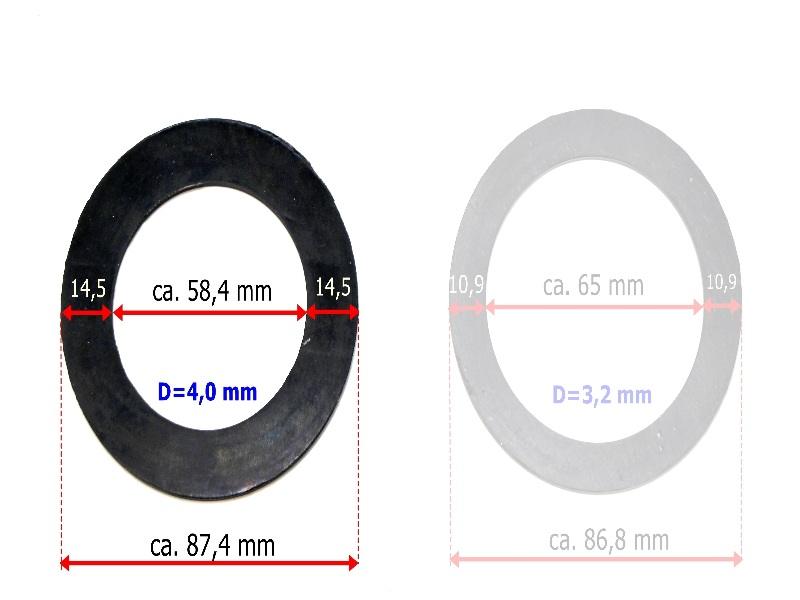 Gummi Dichtung für Tankdeckel BMW R12, R24, R51, R61, R71, R66, M72, D4,0mm