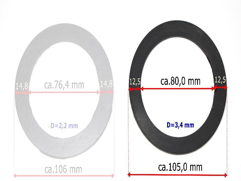 Tankdeckeldichtung Gummi Ø 80×105×3,4 mm – passend für BMW R35/R75, Zündapp KS750, EMW R35