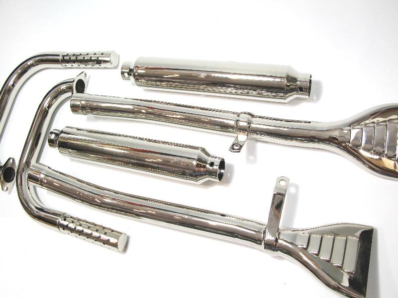 Auspuffanlage BMW R42 R52 R62 vernickelt – Bild 9