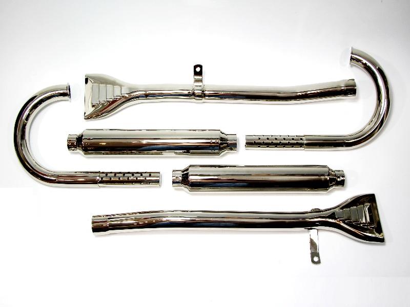 Auspuffanlage / Auspuff für BMW R57 , R63 Motorräder vernickelt – Bild 4