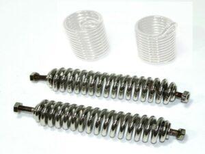 2x Druckfeder (1 Paar) für Federgabel NSU 501 T , TS, verchromt, neu, Nachbau