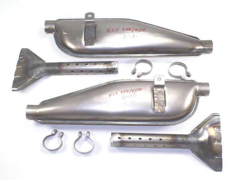 Auspuffanlage für NSU 501 OSL "Hochgelegter Auspuff" Rohzustand, Nachbau – Bild 3
