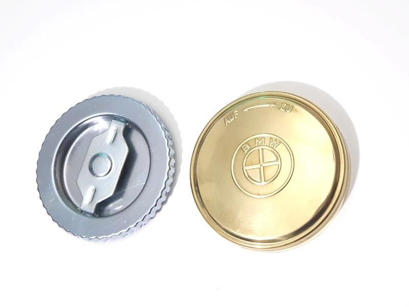 Tankdeckel Deckel Verschlussdeckel Messing f. BMW R35, roh, Nachbau, zweiteilig – Bild 2