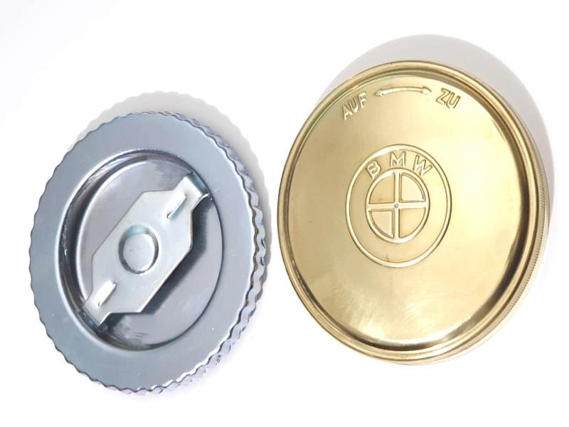 Tankdeckel Deckel Verschlussdeckel Messing f. BMW R35, roh, Nachbau, zweiteilig – Bild 3