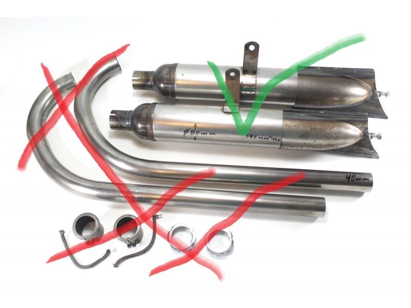 Auspufftöpfe, Auspufftopf (L+R) DKW 250NZ, 250 SB Motorräder – Bild 9