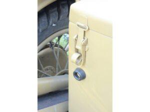 2x Gummi Verschluss-Untersetzer für Packtasche für DKW, BMW, ZÜNDAPP Motorräder Wehrmachtsgespann