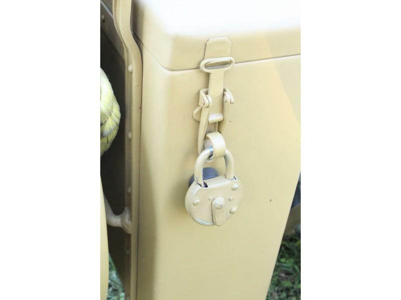 2x Gummi Verschluss-Untersetzer für Packtasche für DKW, BMW, ZÜNDAPP Motorräder Wehrmachtsgespann – Bild 4