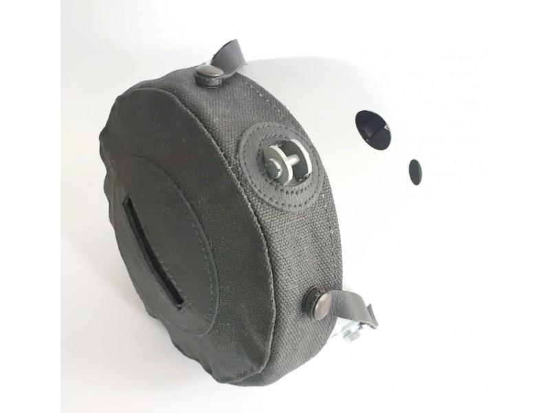 Tarnaufsatz für Scheinwerfer (schwarz) BMW R75, ZÜNDAPP KS750 WH Motorräder, Nachbau – Bild 4