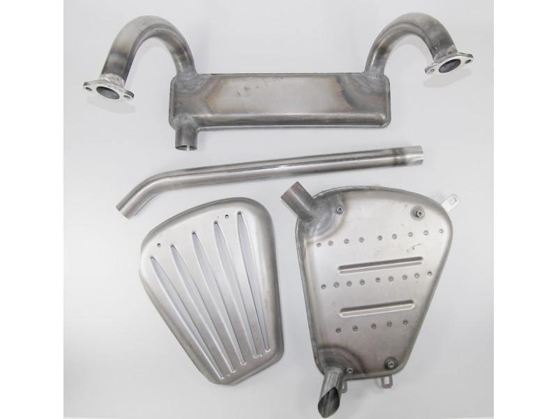 Auspuffanlage Zündapp KS750 4-teilig mit Schutzgitter