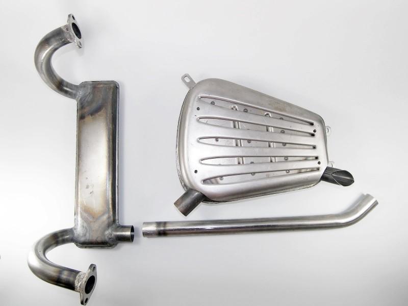 Auspuffanlage Zündapp KS750 4-teilig mit Schutzgitter – Bild 4