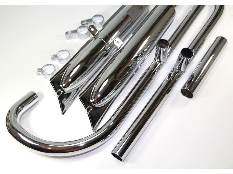 Auspuffanlage Auspuff für BMW R71 Motorrad, verchromt, Cr., neu, Nachbau – Bild 2
