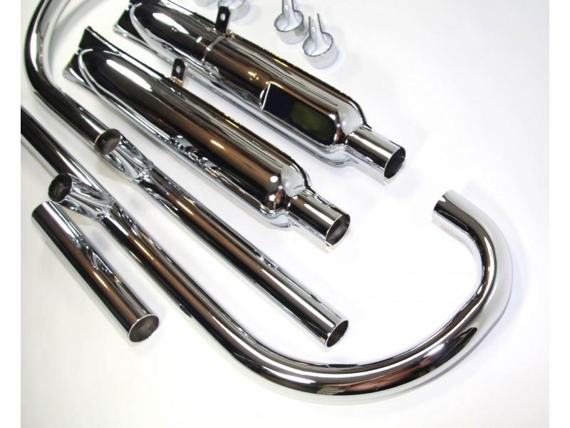 Auspuffanlage Auspuff für BMW R71 Motorrad, verchromt, Cr., neu, Nachbau – Bild 3