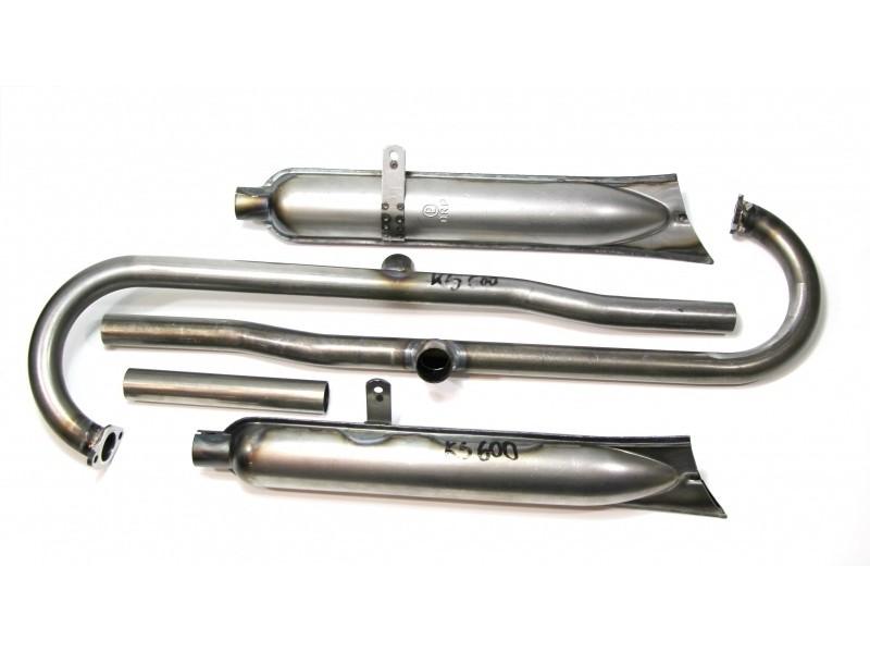 Auspuffanlage Auspuff für ZÜNDAPP KS600 Motorrad, roh, D.R.P., NEU !