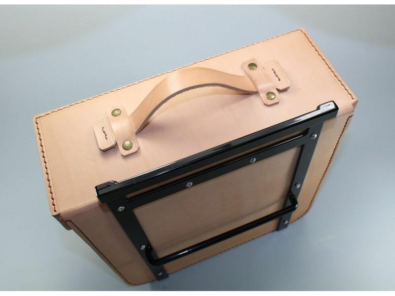 Packtasche aus Leder Naturfarbe für DKW BMW, ZÜNDAPP, NSU OSL, WH 2 WK Wehrmachtsgespann – Bild 3