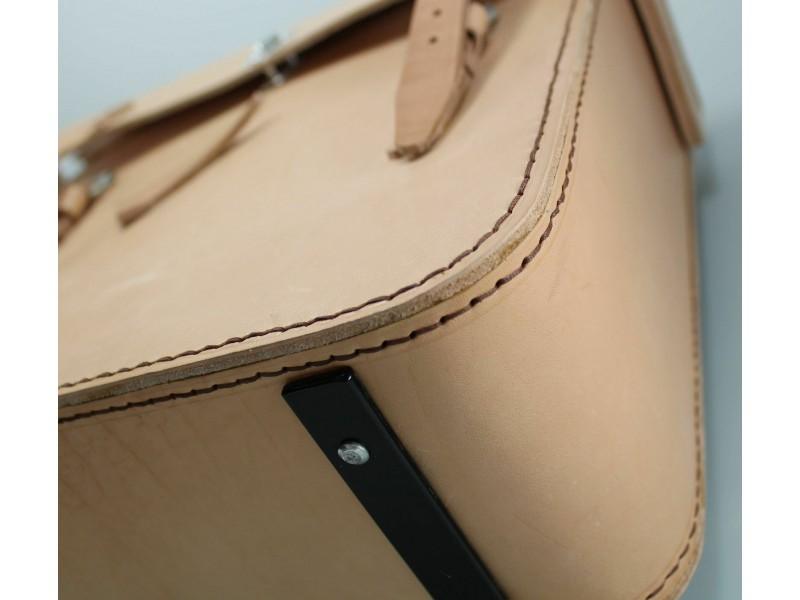 Packtasche aus Leder Naturfarbe für DKW BMW, ZÜNDAPP, NSU OSL, WH 2 WK Wehrmachtsgespann – Bild 4