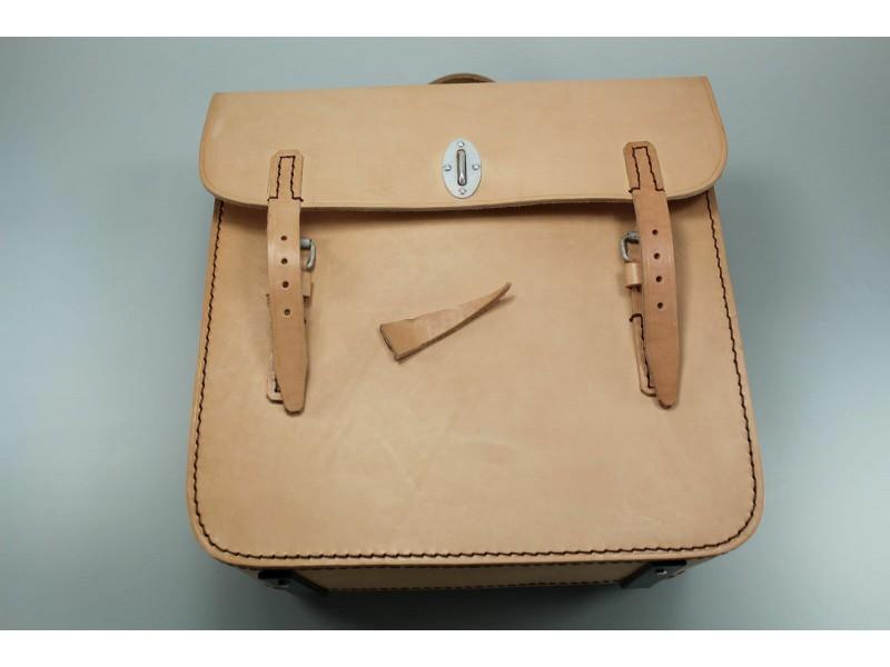 Packtasche aus Leder Naturfarbe für DKW BMW, ZÜNDAPP, NSU OSL, WH 2 WK Wehrmachtsgespann – Bild 5