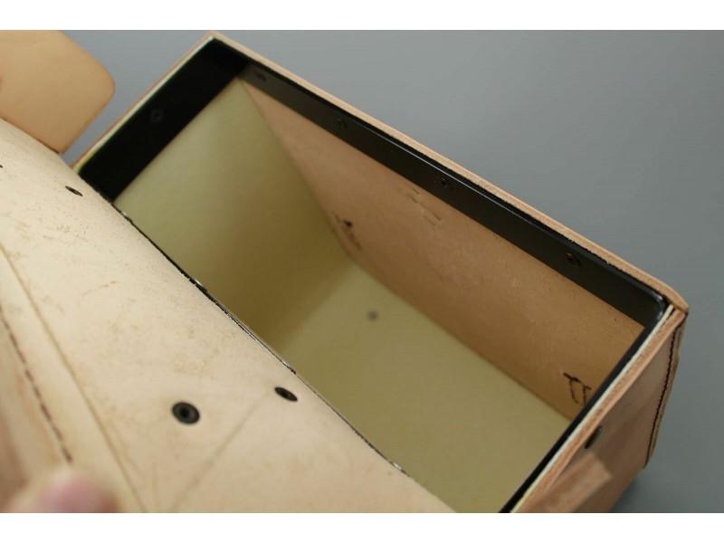 Packtasche aus Leder Naturfarbe für DKW BMW, ZÜNDAPP, NSU OSL, WH 2 WK Wehrmachtsgespann – Bild 7