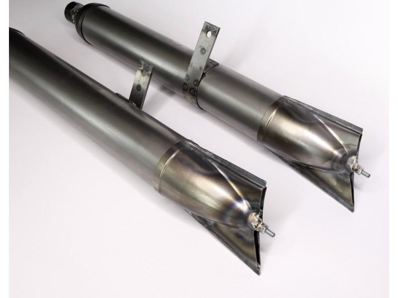 Auspufftöpfe ZÜNDAPP DB200 DB201 DB202 roh (Paar) – Bild 2