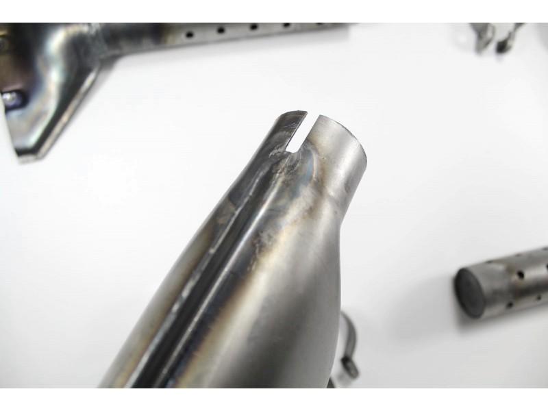 Auspufftöpfe, Auspufftopf (L+R) NSU 351, 501, OS, OSL Motorräder, Nachbau, Rohzustand – Bild 8
