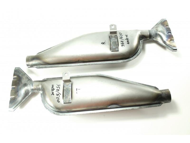 Auspufftöpfe, Auspufftopf (L+R) NSU 351, 501, OS, OSL Motorräder, Nachbau, Rohzustand – Bild 11