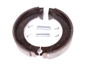 Bremsbacken Satz HINTEN mit Zugfeder (25/150mm) für DKW 250 NZ, neu, Nachbau