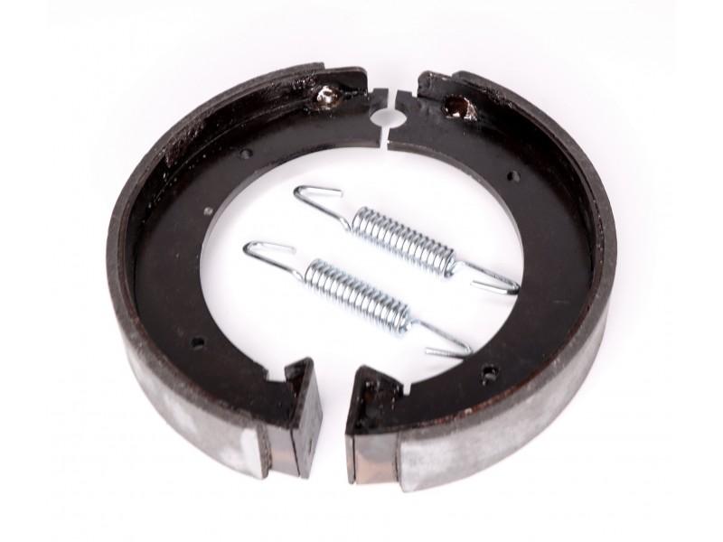 Bremsbacken Satz HINTEN mit Zugfeder (25/150mm) für DKW 250 NZ, neu, Nachbau – Bild 3