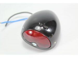 Rücklicht mit Bremslicht BOSCH JN7 Typ 2 für BMW R12, R20, R23, R24, R35, R61 und R71, schwarzes Gehäuse mit Nummernschildbeleuchtung
