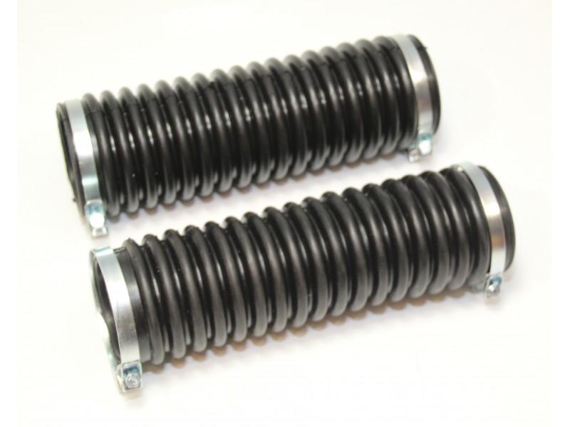 Gummi-Faltenbalg (1 Paar) für Federgabel BMW R75 (1941–45) inkl. 4× Klemmband – Nachbau – Bild 2