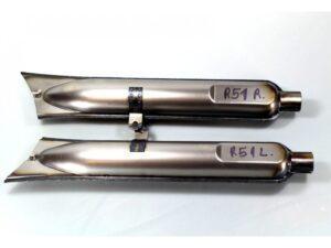 Auspufftöpfe, Auspufftopf (L+R) BMW R51, R66 Motorräder