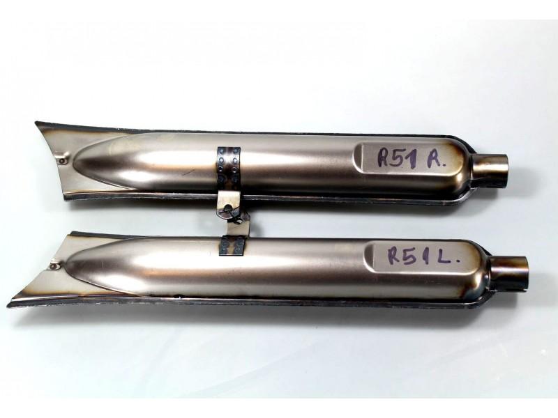 Auspufftöpfe, Auspufftopf (L+R) BMW R51, R66 Motorräder