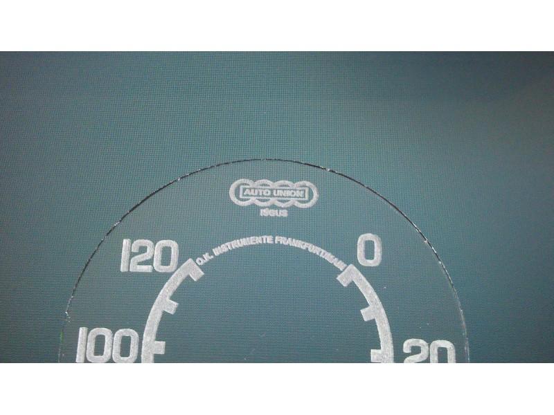 Zifferblatt aus Glas für Tachometer ISGUS für DKW350 NZ Wehrmacht Version – Bild 3