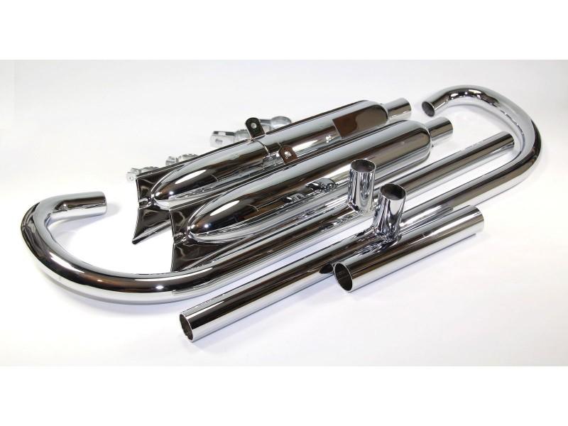Auspuffanlage Auspuff für BMW R61 Motorrad, verchromt, Cr., neu, Nachbau – Bild 6