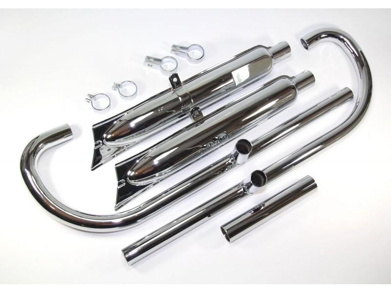 Auspuffanlage Auspuff für BMW R61 Motorrad, verchromt, Cr., neu, Nachbau – Bild 7