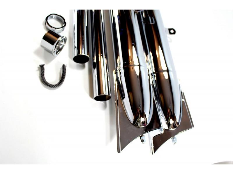 Auspuffanlage für DKW 350 SB Motorrad verchromt (Set) – Bild 2