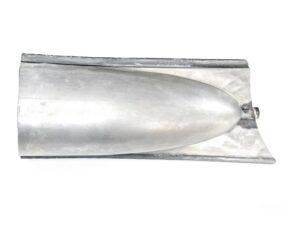 (1 Stück) Auspuffendtopf - Endtopf - Fischschwanz Form für DKW 250 NZ, 80mm , Rohzustand